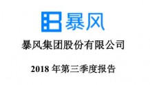 暴风发布2018年第三季度财务报告，预测2018年全年归属于上市暴风股东的净利润为负