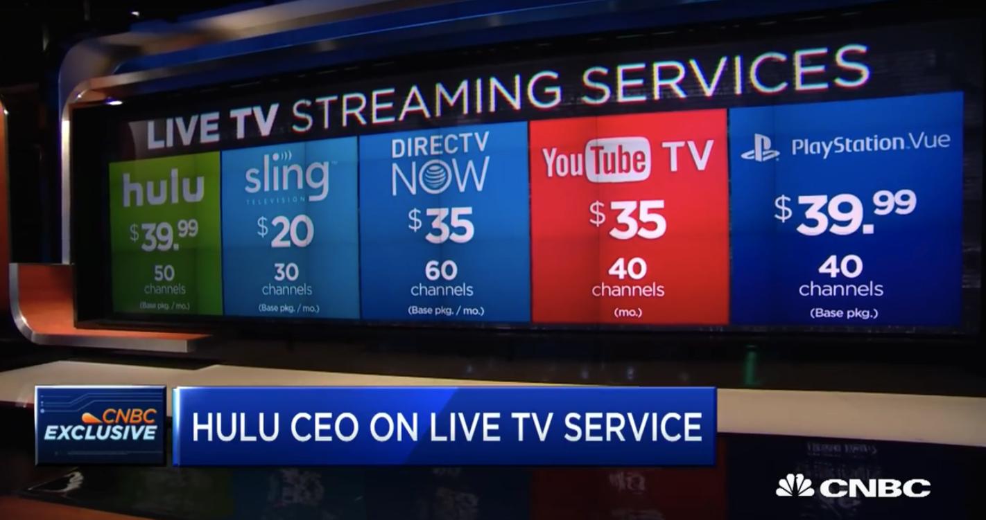 视频网站布局电视直播打的什么算盘？Hulu CEO这么说