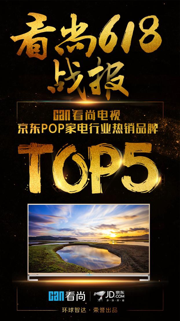 人气王！看尚618跻身京东POP家电行业热销品牌TOP5