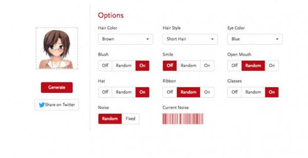 这个AI根据用户输入可生成不错的动漫角色