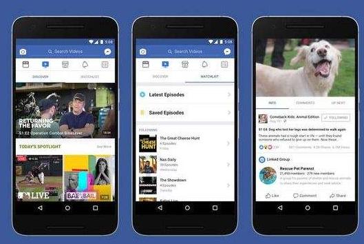 Facebook向全球推广其流媒体服务Watch